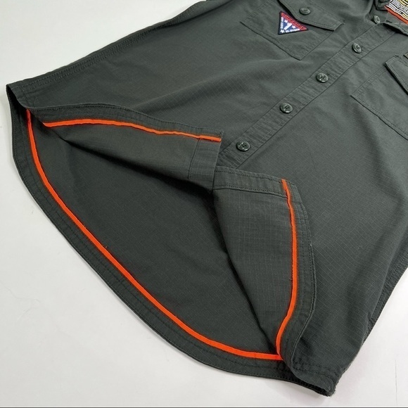 New Superdry Army Green Military Storm Desert Division Button Down Shirt - Picture 9 of 15